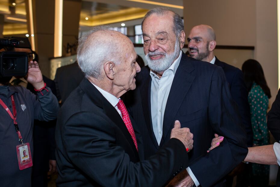 Alfredo Harp Helú y Carlos Slim / Foto: Esteban Torreblanca