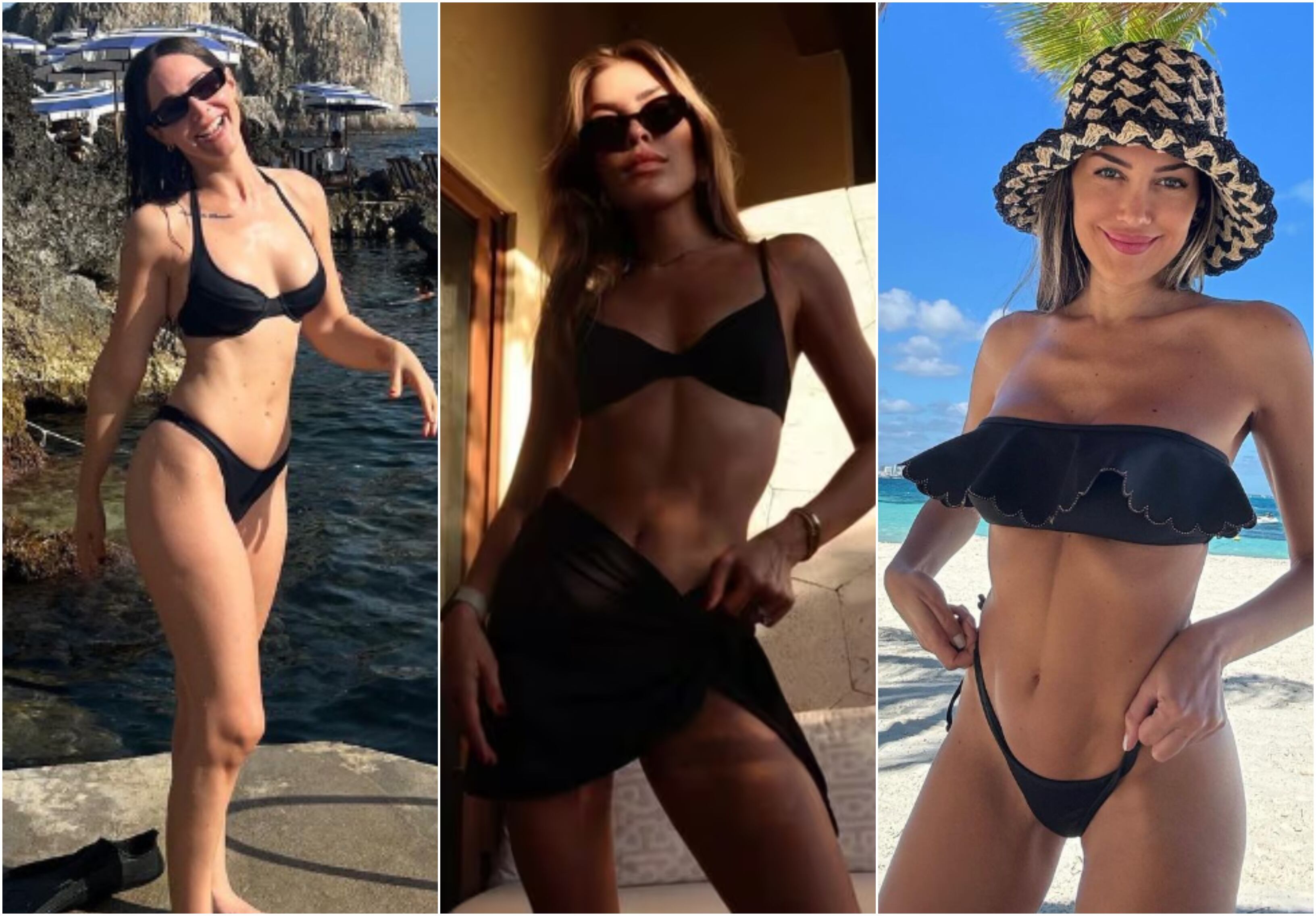 5 famosas que demuestran que el bikini negro es una tendencia que nunca  pasará de moda